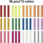 ENPOINT Glitter Color Hot Glue Sticks Full Size, Adhesive Glue Sticks Standard - Image 2
