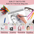 WINNER 9" x 12" Sketch Book 4 Pack, 400 Sheets Spiral Bound Art Sketchbook - Image 5