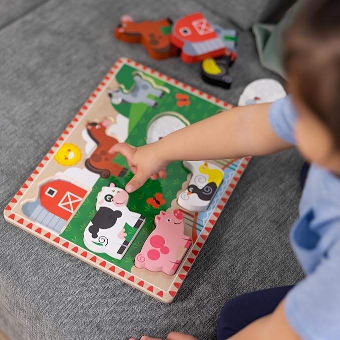 Melissa & Doug Farm Wooden Chunky Puzzle - Image 5
