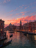 GXGLLPZBY Painting by Numbers for Adults Beginner, Sunset Venetian Canals Paint by GXGLLPZBYZBYHW