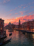 GXGLLPZBY Painting by Numbers for Adults Beginner, Sunset Venetian Canals Paint by GXGLLPZBYZBYHW