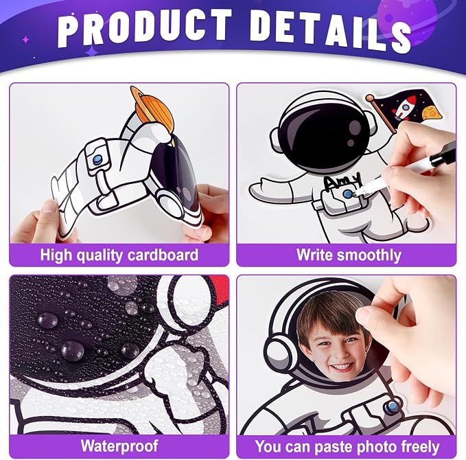 160Pcs Outer Space Cutouts Back to School Bulletin Board Decoration Set - Image 3