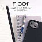 Zebra Pen F-301 Ballpoint Blue Ink Fine Point 0.7mm Pen, Easy-Glide Ink - Image 7