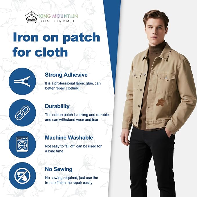Iron on Patches for Clothes, Patches for Cloth, 100% Cotton Fabric Patches for - Image 3