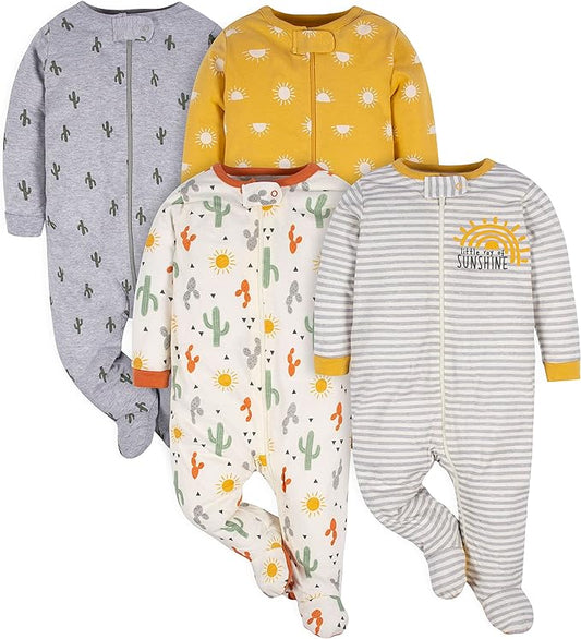 Gerber Baby Boys 4 Pack Sleep 'N Play Footie