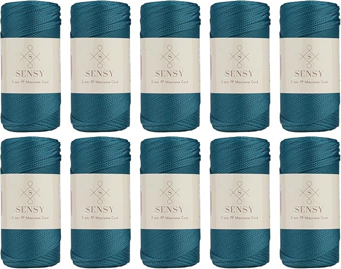 10 Skeins of Sensy Premium 2mm 251 Yards Polyester Rope 100% Polypropylene Cord by SSENSY