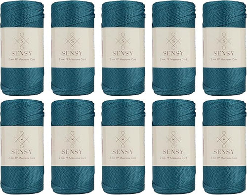 10 Skeins of Sensy Premium 2mm 251 Yards Polyester Rope 100% Polypropylene Cord by SSENSY