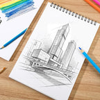 4 Pack Sketch Books, 8.5 x 11 Inch Mini Sketchbook, 68lb/100gsm Spiral Bound - Image 5