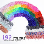 Redtwo 28000 Pcs 192 Colors Clay Beads Bracelet Making Kit | 9-Box Flat Polymer - Image 2