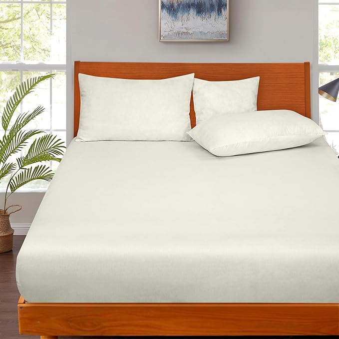 ROYALE LINENS 300 Thread Count 100% Long Staple Combed Cotton Fitted Sheet King - Image 5