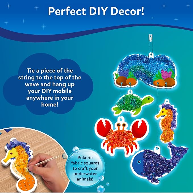 Skillmatics Poke-in Art – Underwater Animals, Mess-Free DIY Wood Craft Kit | - Image 4