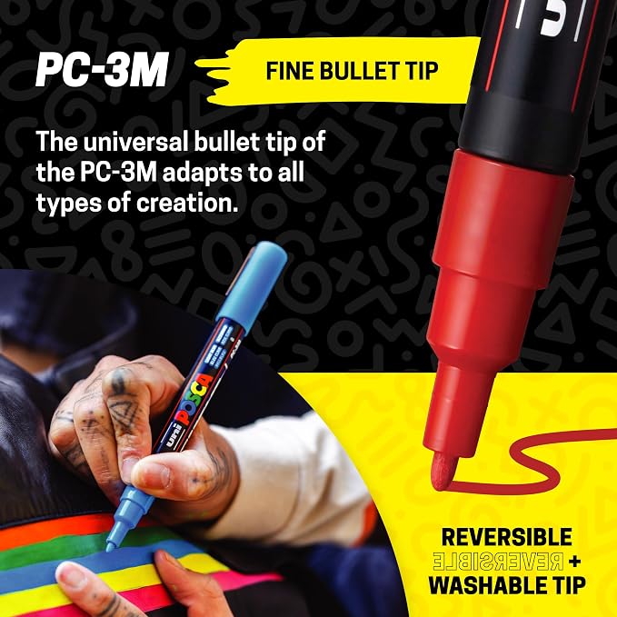 posca Paint Markers, 3M Fine Point Acrylic Paint Pens - Image 3