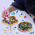 DIY Mosaic Craft Kit for Adults, Stained Glass Kits Mosaics Tiles for Crafts - Image 4