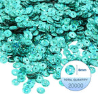 Mandala Crafts 6mm Cup Holographic Peacock Green Sewing Embroidery Sequins | - Image 3