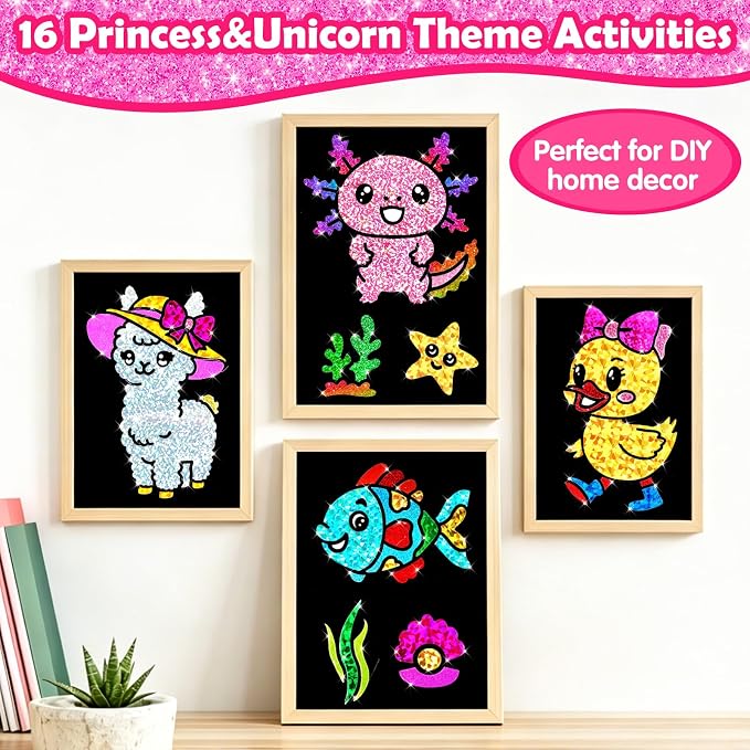 FUNNYB&G Foil Art Craft Kit for Girls 4-10 Years Old: Mess-Free & No-Glue - Image 9