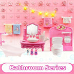 52 Pcs Dollhouse Furniture, Doll House Accessories and Furniture, Living Room - Image 7