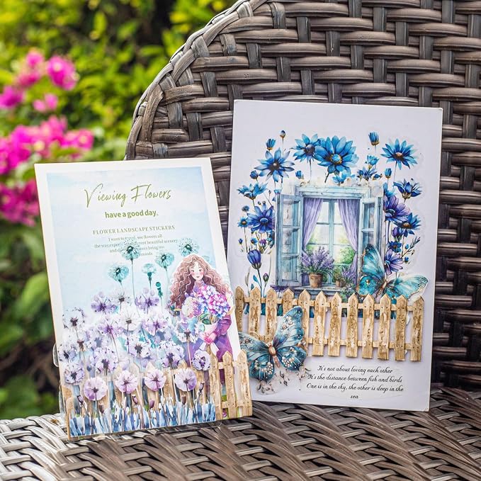 AurriiLeaf Viewing Flowers PET Sticker Set, Journaling, DIY Projects, and Art - Image 5