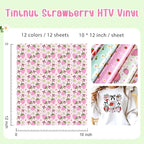 Tintnut Strawberry Heat Transfer Vinyl, 12 Sheets 12"x10" Iron on Vinyl | - Image 2