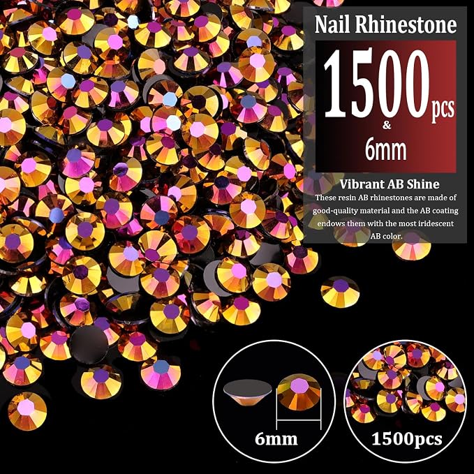 1500pcs 6mm Resin Rhinestones Bulk - Image 2