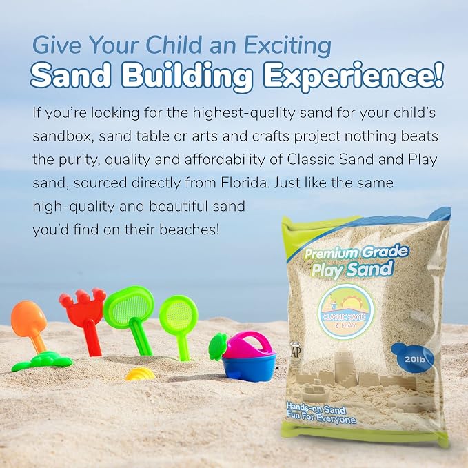Classic Sand and Play Sand for Sandbox, and Outdoor Use, 20 lb. Bag, Wet Castle - Image 4