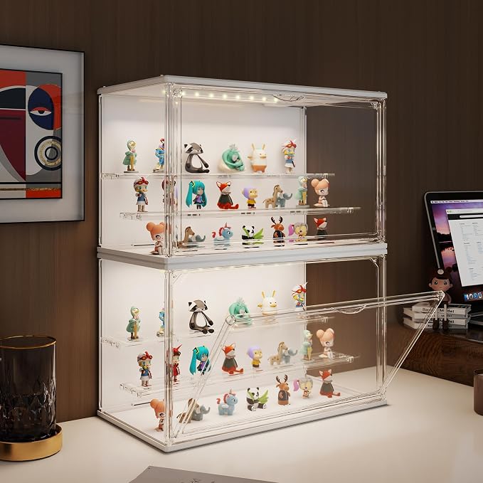 Clear Display Case for Collectibles, 3-Tier Adjustable Figure Display Case - Image 6