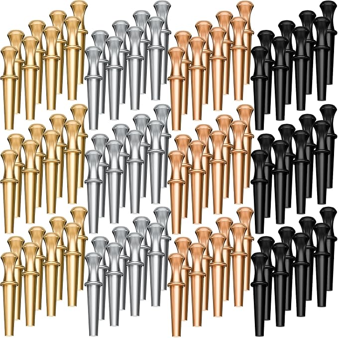 Lewtemi 120 Pieces Metal Cribbage Pegs Board Pegs 4 Colors Fit 1/8 Holes by Lewtemi