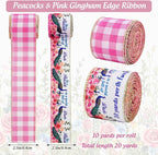 2.5 Inch Christmas Wired Ribbon, 2 Rolls, Be a Peacock in a World Full of Ducks - Image 4