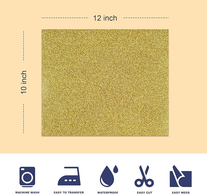 Glitter Puff Heat Transfer Vinyl, 12in X 10in 13pcs Iron on | 3D Puff, Wash No - Image 2