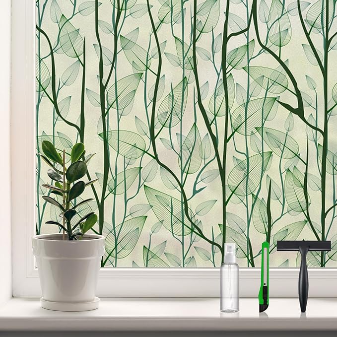 DKTIE Window Film Privacy with Installation Tools, Decorative Stained Glass by Dktie