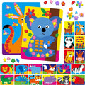 SpriteGru Foam Sticker Art Activity, 20 Wild Animal Art Boards by SpriteGru