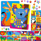 SpriteGru Foam Sticker Art Activity, 20 Wild Animal Art Boards by SpriteGru