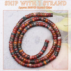 Natural Stone Heishi Beads for Necklace Making, 4 mm x 2 mm Small Flat Round - Image 2