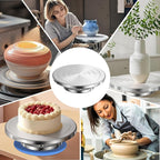 Banding Wheel, Double-Sided Pottery Turnable Wheel Aluminium Alloy Heavy Duty - Image 7