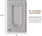 The Beadsmith Mini Bead Board, 16” U-Shaped Channel, 4 x 6.75 inches, Design - Image 3