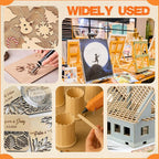 Natural Wood Craft Wood Square Dowel Rods Balsa Wood Sheets Smooth Popsicle Art - Image 5