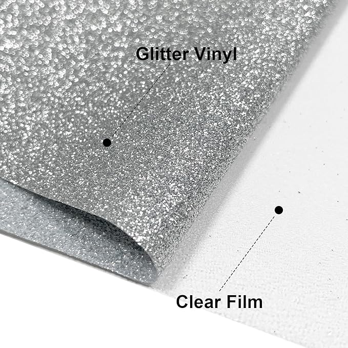 Efuncro- 10 Pack Glitter HTV 12'' x 10'' Heat Transfer Vinyl Bundle, Iron on - Image 3