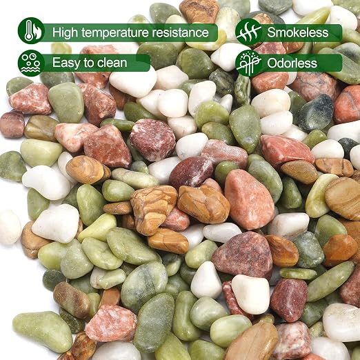 2.2 lb Pebbles for Indoor Plants, 3/8 Inch Decorative Rocks for Potted Plants - Image 6