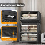 UAMFURI Stackable Storage Bins, 525QT Collapsible Drawers - Image 3