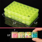 Mr. Pen- Bead Storage Containers, 28 Grids, 2 Pack, Transparent Green | 160 pcs - Image 3