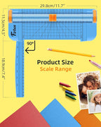 Firbon Blue A5 Paper Cutter, Straight Small Paper Trimmer - Image 2