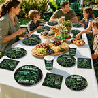 168 Pcs Video Game Birthday Party Decorations Neon Green Gaming Truck Plates - Image 6