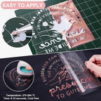 VINYL FROG Rose Gold Metallic Foil Heat Transfer Vinyl 12" x5ft Rose Gold HTV - Image 3
