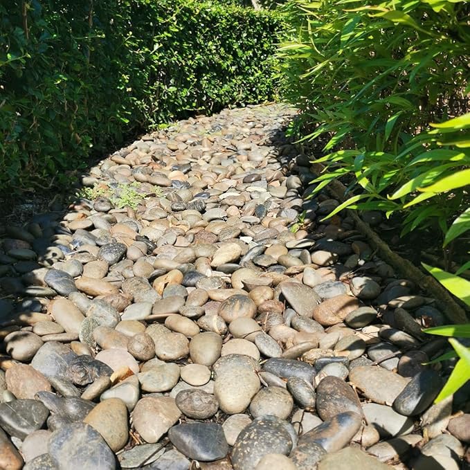 YISZM 20lbs Natural River Rocks, Hand-Picked Smooth Stones - Image 4