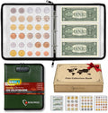 ROLOWAY Coin Collection Book 6400℉ Heat Insulated, 346 Pockets Fireproof Coin by ROLOWAY