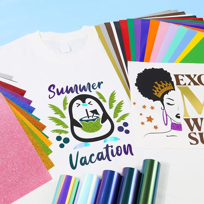 Heat Transfer Vinyl Bundle-47 Pcs 12" x 10" Iron on Vinyl - Image 8