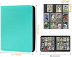 12 Pocket Ringless Side Loading Trading Card Binder, 720 Cards PU Fixed Page - Image 2