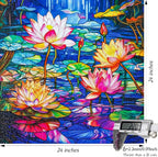 Bgraamiens Stained Glass Waterlily Jigsaw Puzzle - Image 6