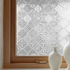 Window Privacy Film Decorative for Front Door, Bathroom Static Cling Stained by OHTMERU