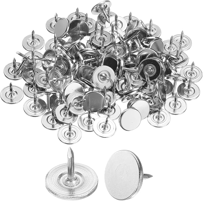 uxcell 150Pcs Upholstery Tacks, 11mmx10mm Flat Head Thumb Tack Decorative by uxcell