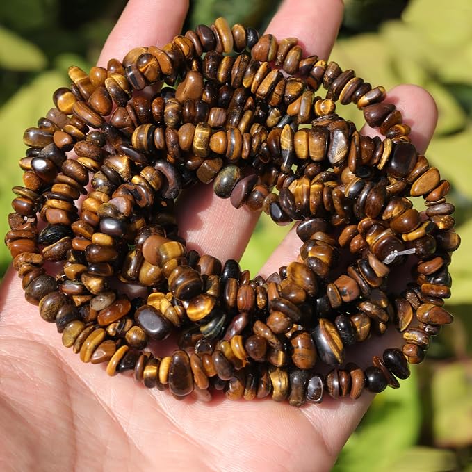 400pcs Natural Chip Stone Beads - Image 4